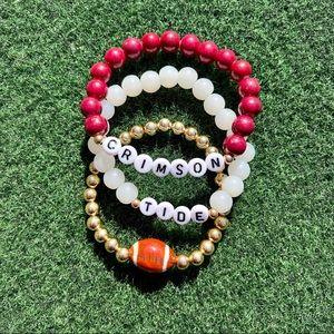 Alabama Crimson Tide Game Day Bracelet Stack